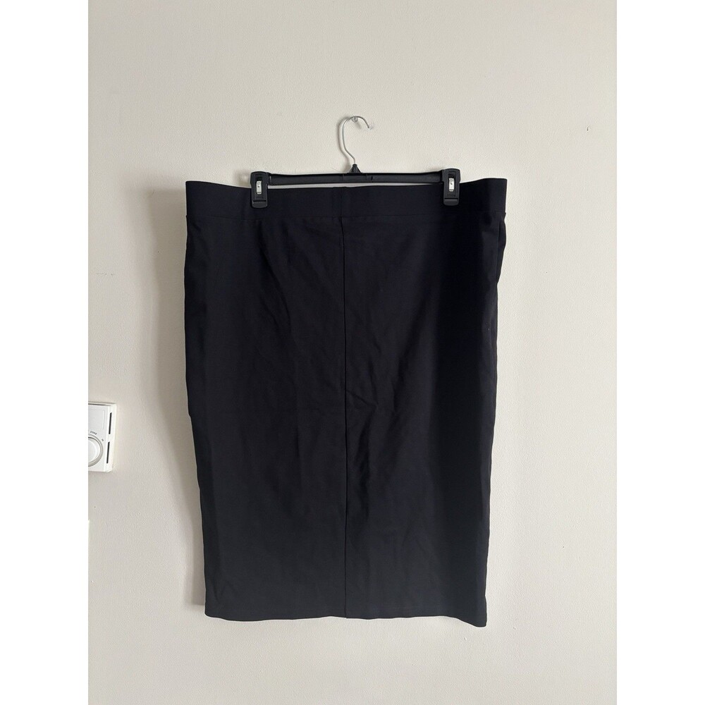 Torrid Black Skirt Stretch Goth Plus Size 4 4X Whimsygoth Witch Boho Casual Slit - Picture 4 of 6